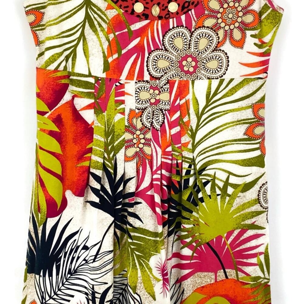 Joyous & Free Tropical Floral Print Sleeveless‎ Mini Dress Women's Size S - Picture 3 of 8